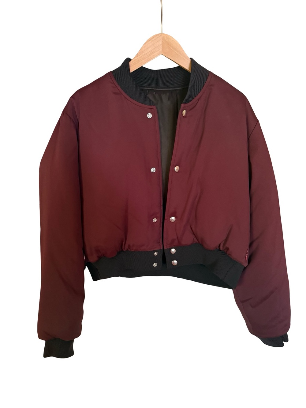 Plan C cropped bomber reversible jacket NWT